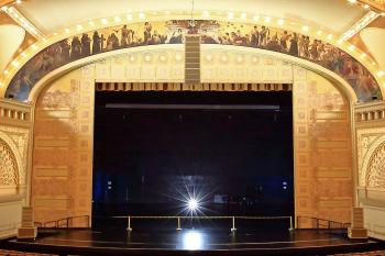 The “reducing curtain” makes the proscenium opening 47ft by 35ft, instead of 75ft by 40ft
