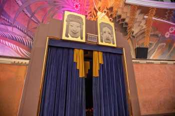Avalon Theatre, Catalina Island, California (outside Los Angeles and San Francisco): Rear Entrance Doors with Art Deco Double Curtains