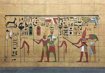 Egyptian Theatre, Hollywood, Los Angeles: Hollywood: Courtyard Hieroglyphics