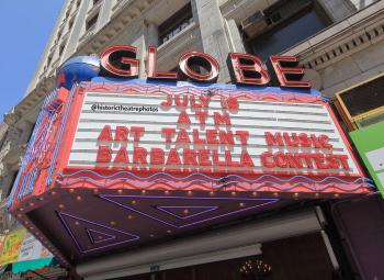 Globe Theatre, Los Angeles, Los Angeles: Downtown: Marquee - daytime