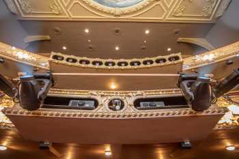 King’s Theatre, Edinburgh, United Kingdom: outside London: First and Second level Balcony Lighting Enclosures from below