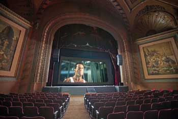 Palace Theatre, Los Angeles, Los Angeles: Downtown: <i>Die Hard (1988)</i> movie screening by the <i>Los Angeles Historic Theatre Foundation</i> in October 2018