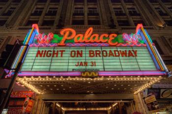 Palace Theatre, Los Angeles, Los Angeles: Downtown: Marquee - Night On Broadway 2015