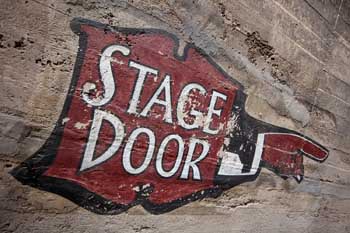 Palace Theatre, Los Angeles, Los Angeles: Downtown: Stage Door Sign Closeup