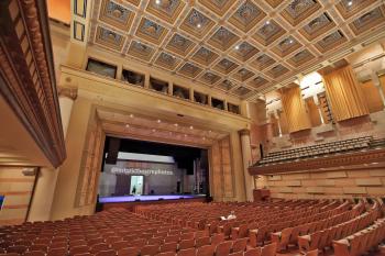 Royce Hall, UCLA, Los Angeles: Greater Metropolitan Area: Stage from Orchestra left