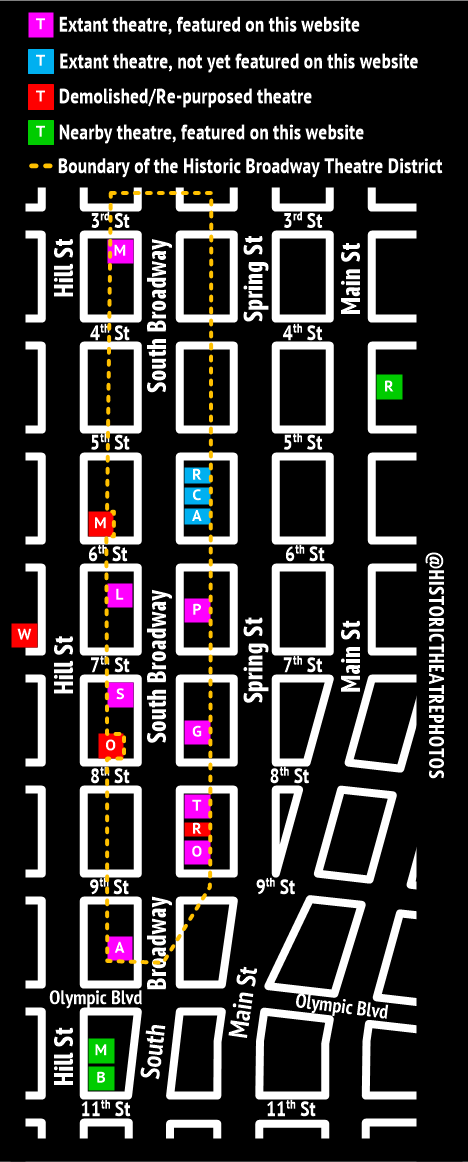 Map of the Broadway Theatre District