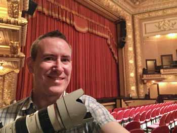 Mike photographing the Charline McCombs Empire Theatre in San Antonio, Texas