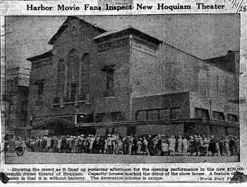Exterior on opening day, as printed in the 11th July 1928 edition of the <i>Aberdeen World</i>, courtesy <i>Dolan Donation 2023 by 7th Street Theatre</i> (JPG)