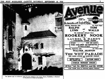 Photo and advert, as featured in the 10th September 1932 edition of <i>The West Middlesex Gazette</i> (260KB PDF)