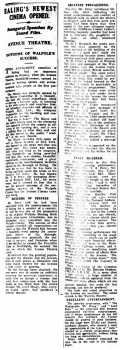 Report on the theatre’s opening, as printed in the 10th September 1932 edition of <i>The West Middlesex Gazette</i> (490KB PDF)