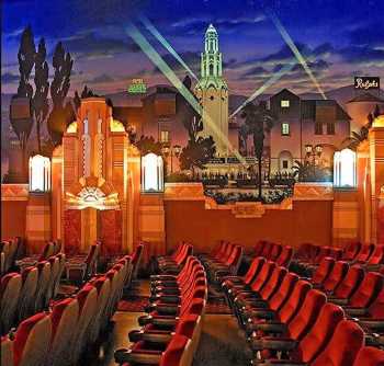 The “Hollywood Revival” atmospheric auditorium sidewalls