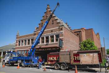 Holland Theatre: Marquee installation, early May 2025