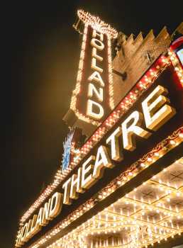 Recreated marquee and vertical sign in 2025, courtesy Susie Jarvis of The Photo Booth via the Holland Theatre