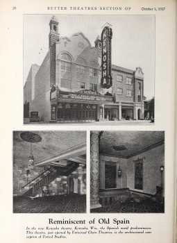 Six-page feature on the new theatre, as printed in the 1st October 1927 edition of <i>Exhibitors World</i>, courtesy of The Museum of Modern Art Library in New York (4.6MB PDF)