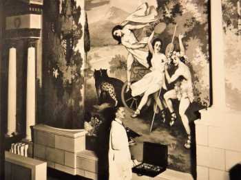 Artist Lajos “Louis” Jámbor paints murals of Greek mythology in the auditorium in 1938, courtesy <i>Lewis R. Brown</i> (JPG)