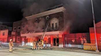 Building fire in the early hours of 8th April 2024, courtesy <i>Royal Canadian Mounted Police</i> (JPG)