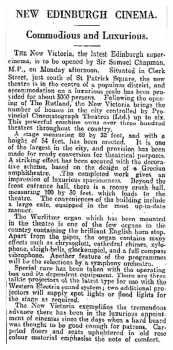 Preview of the theatre’s opening, as printed in the 23rd August 1930 edition of <i>The Scotsman</i> (200KB PDF)