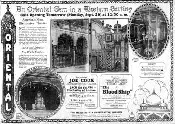 Grand opening ad, as printed in the 25th September 1927 edition of <i>The Detroit Free Press</i> (2.8MB PDF)