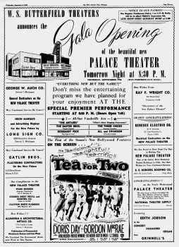 Grand Reopening Ad as printed in the 6th September 1950 edition of <i>The Flint Journal</i> (1.4MB PDF)