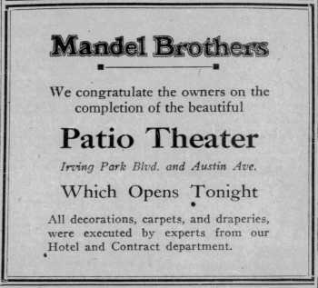 Congratulatory Ad as printed in the 29th January 1927 edition of the <i>Chicago Tribune</i> (JPG)