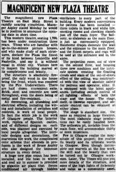 News of the new theatre, as printed in the 22nd March 1934 edition of <i>The Glasgow Daily Times</i> (1.6MB PDF)