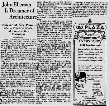 Report on John Eberson’s design for the theatre, courtesy Cinema Treasures user <i>Derrick Paul</i> (760KB PDF)
