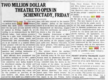 Report of the theatre’s opening in late August 1931, courtesy Cinema Treasures user <i>Derrick Paul</i> (470KB PDF)