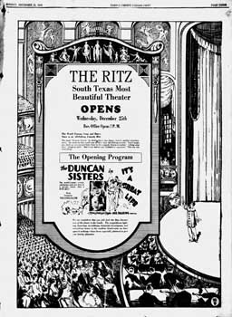 Opening feature (6 pages) as printed in the 22nd December 1929 edition of <i>The Corpus Christi Caller-Times</i> (4.8MB PDF)