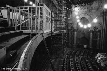 Work taking place to twin the theatre into two separate auditoria in 1976, courtesy <i>State Theatre of Ithaca, Inc.</i> (JPG)
