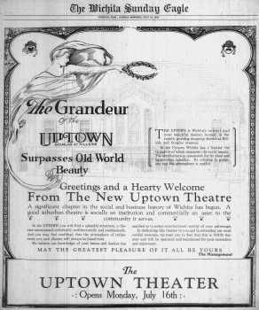 5-page opening feature, as printed in the 15th July 1928 edition of <i>The Wichita Eagle</i> (18.7MB PDF)