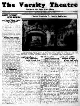 Pre-opening full page feature as printed in the 23rd December 1926 edition of the <i>Evanston Review</i>, digitized by, and reproduced with kind thanks to, the Evanston Public Library (3MB PDF)