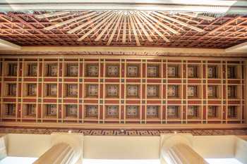 Alex Theatre, Glendale: Coffered ceiling from directly below