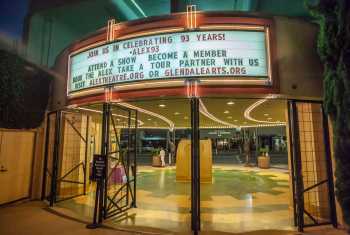 Alex Theatre, Glendale, Los Angeles: Greater Metropolitan Area: Courtyard Exit at night