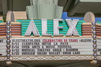 Alex Theatre, Glendale: Readerboard Closeup