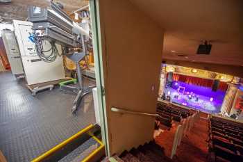 Alex Theatre, Glendale, Los Angeles: Greater Metropolitan Area: Projection Booth from Balcony rear