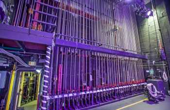 Alex Theatre, Glendale, Los Angeles: Greater Metropolitan Area: Counterweight Wall at Stage Level