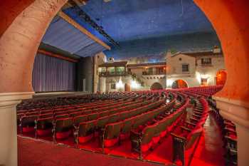 Arlington Theatre, Santa Barbara: Orchestra seating through arch from House Left