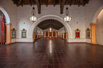 Arlington Theatre, Santa Barbara, California (outside Los Angeles and San Francisco): Vestibule looking to The Paseo