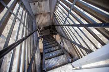 Arlington Theatre, Santa Barbara, California (outside Los Angeles and San Francisco): Stairs down from Tower top