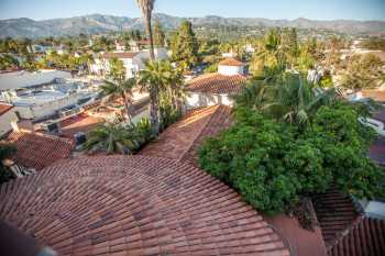 Arlington Theatre, Santa Barbara, California (outside Los Angeles and San Francisco): Looking out over Entrance Courtyard