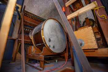 Arlington Theatre, Santa Barbara, California (outside Los Angeles and San Francisco): Organ components above Stage Right Proscenium