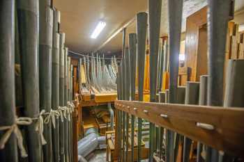 Arlington Theatre, Santa Barbara: Pipes in House Right Organ Chamber