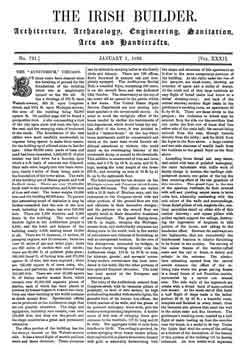 Part One of a review of the Auditorium Theatre as printed in the 1st January 1890 edition of <i>The Irish Builder and Engineer</i> (2.4MB PDF)