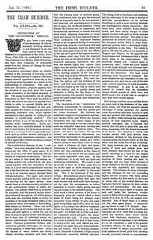 Part Two of a review of the Auditorium Theatre as printed in the 15th January 1890 edition of <i>The Irish Builder and Engineer</i> (1.7MB PDF)