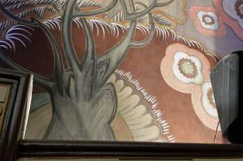 Avalon Theatre, Catalina Island: Mural closeup showing canvas backing