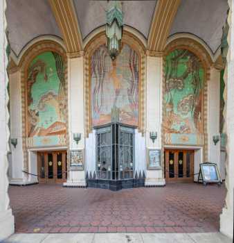 Avalon Theatre, Catalina Island: Box Office with murals above