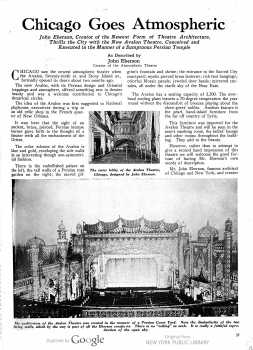 4-page feature on the theatre, as printed in the January 1928 edition of <i>Theatre Management</i>, courtesy <i>New York Public Library</i> (3.3MB PDF)