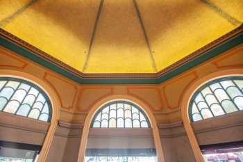 Balboa Theatre, San Diego, California (outside Los Angeles and San Francisco): Entrance Lobby Ceiling and Art Glass Windows