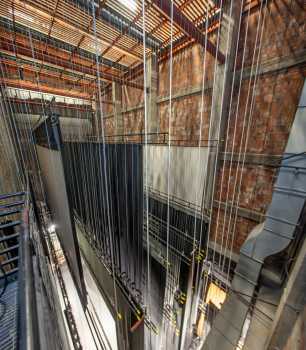 Balboa Theatre, San Diego, California (outside Los Angeles and San Francisco): Panoramic view of Stagehouse from Downstage Left Perch (at Organ Chamber level)