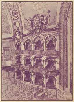 Arrangement of boxes on the House Left side of the auditorium from a drawing printed in the opening night souvenir program, courtesy <i>University of Pittsburgh</i> (JPG)